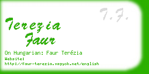 terezia faur business card