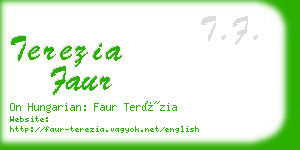 terezia faur business card